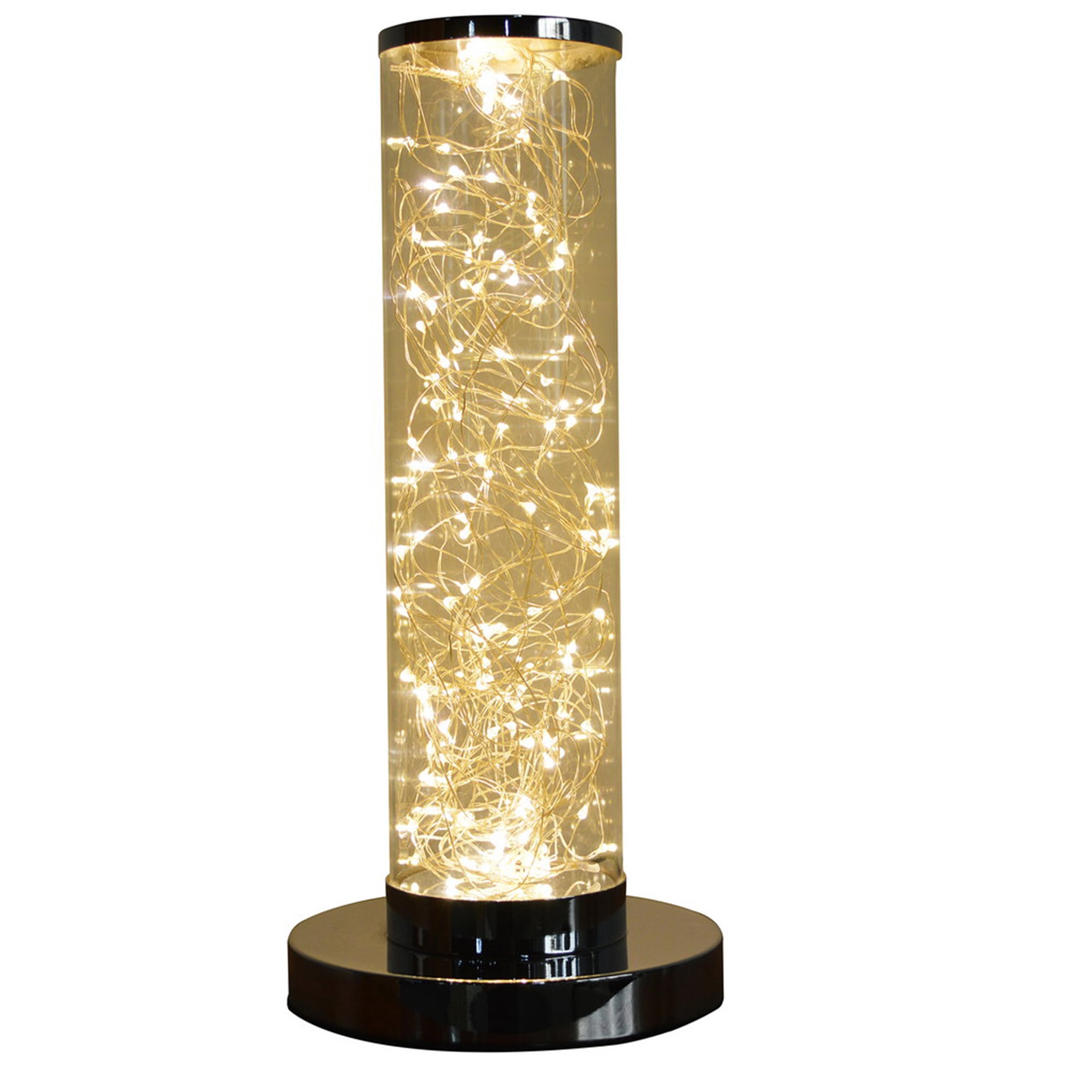 JERFIT Modern LED Floor Lamp with Exposed Rope Design, Silver Metal Column Light for Living Room, Bedroom, Office