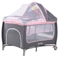 thumbnail image 2 of Cuna Para Bebé Corral Portátil Plegable Con Cambiador Gris  rosa Grande, 2 of 10