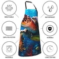thumbnail image 5 of Goofa Ice Blue Ocean Sea Turtle Printed Waterproof Apron 33" Chef Aprons for Men Heavy Duty Chemical Work Apron Adjustable Bib Apron, 5 of 9