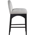 thumbnail image 4 of Pemberly Row Modern / Contemporary Grey Finish Soft Fabric Stool, 4 of 7