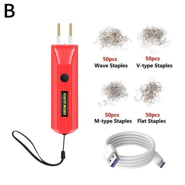 LEEYNEER Liquidation! Batterie au Lithium Rouge Soudeur en Plastique Rechargeable Sans Fil Assurance Auto Pièces en Plastique Outil de Réparation