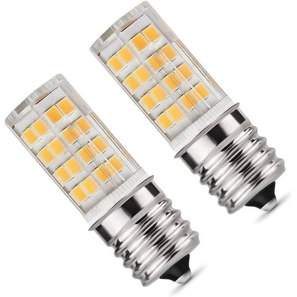 SHIQI-E17 LED Bulb, Microwave Oven Light 4 Watt Warm White 3000K 40W Incandescent Replacement for Microwave, Stove Top, Range, 120V, Intermediate Screw Base 52x2835SMD AC110-130V (Pack of 2)