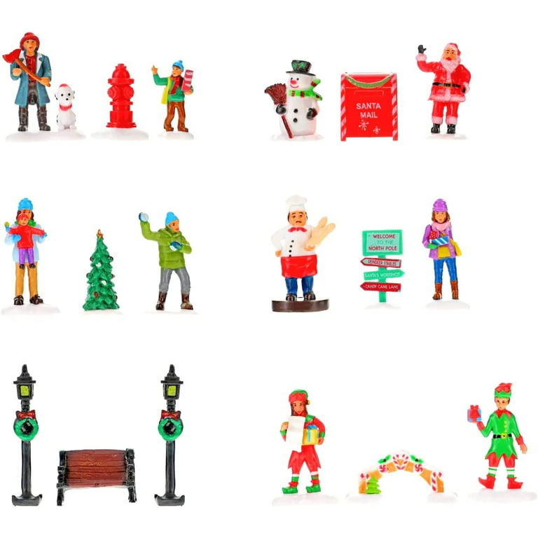 Christmas Village Cobblestone Corners Plastic Children’s Nearly Complete Set