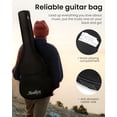 thumbnail image 5 of Moukey Guitarra acústica de 41 pulgadas para principiantes, adultos, adolescentes, tamaño completo, guitarra acústica con póster de acordes, bolsa de concierto, afinador, cuerdas de acero, capo, corre, 5 of 5