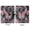 thumbnail image 2 of Leather Notebook with Pen Holder Writing Notepad Includes 100 Pages Lined Journal Pink with Gold Butterfly, 2 of 6