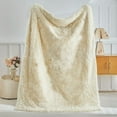 thumbnail image 6 of chaungfeng Double-sided Thicken Faux Fur Throw Blanket, Beige Soft 39"x59" Fluffy Bed Blanket, Cozy Shaggy Plush Decorative Couch Throw, Furry Fuzzy Lap Blanket for Women Men Gift, 6 of 6