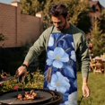 thumbnail image 4 of Pioneer Flower Floral Print Pattern Apron-Garden Aprons for Women with Pockets-Cotton Linen Waterproof Kitchen Cooking Gardening Aprons Adjustable for Kitchen,Cooking,BBQ and Salon 33x27 Inch, 4 of 7