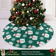 thumbnail image 6 of FMSHPON Snowmen Christmas Texture Xmas Christmas Tree Skirt Stand Mat for Holiday Party Decoration Indoor Outdoor 48 inches, 6 of 6