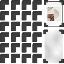 24Pcs Picture Frame Corner Protectors Mirror TV Foam Corners for Shipping Moving Packaging Fragile Artwork Edge Protection, Fit 1.5'' FramesBlack)