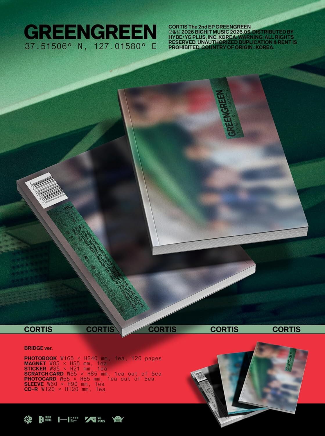 Cortis - GREENGREEN [BRIDGE ver.] - Music & Performance - CD