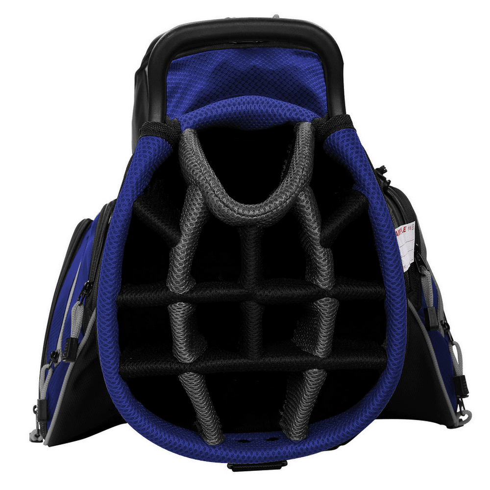 Ram Golf Lightweight Cart Bag with 14 Way Dividers Top Blue/Black/White