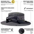thumbnail image 3 of L/XL/XXL UV50+ Waterproof Wide Brim Bucket Sun Hat for Summer Fishing Hiking w/Detachable Strap & Vented Mesh, 3 of 5