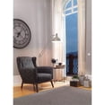 thumbnail image 2 of Enza Home Netha Contemporary Wood & Fabric Armchair in Black/Brown, 2 of 5