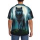 thumbnail image 3 of Fotbe Wolf Camisa Estampada de Manga Corta para Hombre, Casual de Verano, Estilo Playero, Sin Arrugas-XX-Large, 3 of 5