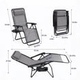 thumbnail image 2 of Alvantor 2-Pack Zero Gravity Lounge Chairs, Portable Recliner Beach Camping Patio Outdoor Folding Lounge Chair with Pillow & Cup Holder, 2 of 7