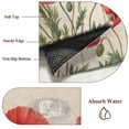 thumbnail image 6 of Red Poppy Area Rugs 5'x7', Washable Small Throw Rugs for Laundry Room Playroom, Spring Summer Farmhouse Flowers Rustic Burlap Indoor Outdoor Rug Non-Slip Low Pile Carpet Runner Reversible Floor Mats, 6 of 8