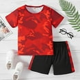thumbnail image 2 of Mrzhqd Cute Girls Outfits Kids Toddler Baby Unisex Spring Summer Print Cotton Ribbed Short Sleeve Tshirt Tops Short Outfits Clothes, 2 of 5