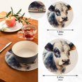 thumbnail image 3 of Head Of Cow Trivet Mats Pot Holders Cotton Woven Non-Slip Heat Resistant for Hot Pots Pans Pats for Cooking Baking Set of 2, 3 of 7