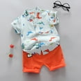thumbnail image 2 of Trendy Cute Baby Boy Clothes Set - Xudanell Dinosaur Print Shorts & Tee Outfit | Soft Cotton Blend 2-Piece for Summer/Spring | Gifts & Toddler, Birthday Parties & Photo, 2 of 3