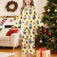 thumbnail image 2 of NOLDARESKids Baby Girl Christmas Pajamas Set Button Down Loungewear Shirt Top+Long Pants Xmas PJs Nightgown Sleepwear X165-Yellow, 2 of 9
