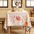 thumbnail image 3 of Fall Floral Linen Tablecloth for Rectangle Tables,French Rustic Table Cloth with Colorful Flowers Pattern,Farmhouse Decor for Kitchen Parties Thanksgiving Christmas New Year,55"*79", 3 of 6