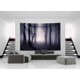 thumbnail image 3 of Tapiz de bosque brumoso para colgar en la pared, tapiz de pared de Halloween para dormitorio, sala de estar, telón de fondo de bosque brumoso de fantasía oscura paisaje de bosques de fantasía G, 3 of 5