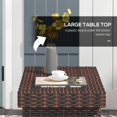thumbnail image 3 of Foldable Brown Rattan End Table - Patio Side Table for Outdoor Living, Garden & Poolside | Weather-Resistant Wicker Coffee Table (23.6" x 16.1"), 3 of 7