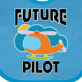 thumbnail image 4 of Inktastic Future Pilot Helicopter Boys or Girls Baby Bib, 4 of 4
