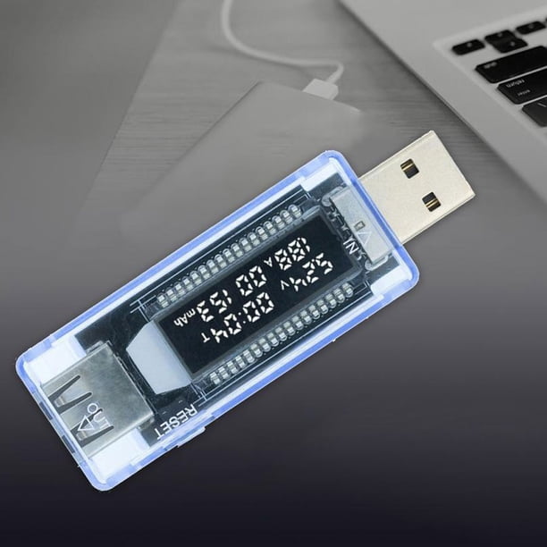 8 discos digitales Probador de batería, multímetro, cargador USB portátil, vatímetro para el hogar