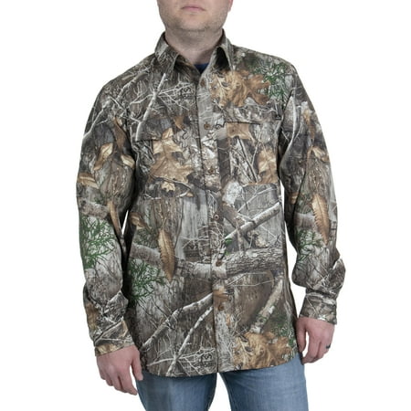 Realtree Men's Long Sleeve Hunting Guide Shirt, Realtree Edge, Size Medium
