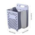 thumbnail image 3 of Foldable Hanging Laundry Basket Wall Mount Dirty Clothes Hamper Collapsible Storage Bin for Bathroom Bedroom 14.17x11x5.9 Inch, 3 of 6