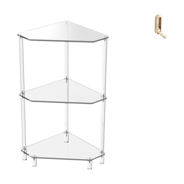 Mesa auxiliar de esquina,Mesa auxiliar de esquina de acrílico de 3 niveles,Gancho de pared plegable,Ganchos de pared plegables Ganchos de pared para abrigos,Gancho de pared para