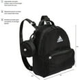 thumbnail image 3 of Adidas Unisex Adjustable and Zippered Pouch Shoulder Backpack, Black, 3 of 3