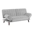 thumbnail image 4 of Pemberly Row 70" Chenille Elegant Lounger with Tufted in Silver Gray, 4 of 8