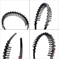 thumbnail image 5 of Hair Band Edging Headband Men's and Women's Sports Hair Band Hoop Top Metal Double Bangs Flower Rhinestone Hair Accessories (Color : J 3113), 5 of 5