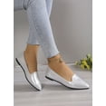 thumbnail image 5 of Frontwalk Women Ballet Flat Comfort Flats Pointed Toe Casual Shoes Driving Lightweight Dress Shoe Ladies Slip On Silver 9, 5 of 8
