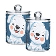 thumbnail image 2 of Ckdifva White Puppy Flowers Storage Jar with Lid Acrylic Organization Storage Containers Set of 4, 2 of 7