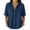 Blue, variant on Women's Polo Shirt Collared Button Down Elbow Half Sleeve Lightweigth Casual Athletic Tops V Neck Solid Athletic Tee Shirts,White 2XL
