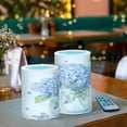 thumbnail image 6 of 2 PCS Flameless Candles with Remote Timer LED Battery Operated Flickering Candle Light for Wedding Table Home Decoration Gifts Hydrangeas and Butterflies, 6 of 7