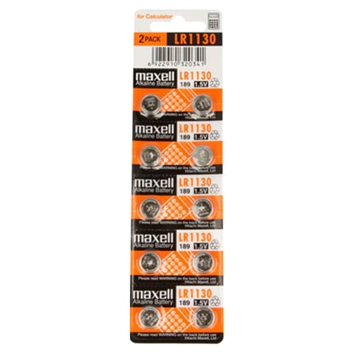 10Pack LR1130 / 189 Maxell Alkaline Button Batteries Walmart Canada
