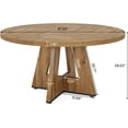 thumbnail image 2 of JESTOP 47" Round Dining Table Wood Kitchen Table for Dining Room, Farmhouse Dinner Table with Wooden Tabletop and Cross Base, Rustic Dining Room Table for Dining Room/Living Room/Parlor, 2 of 9
