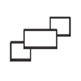 thumbnail image 3 of Furinno Rossi Interweave Wall Mount Floating Decorative Shelf, Set of 3, Espresso, 3 of 6