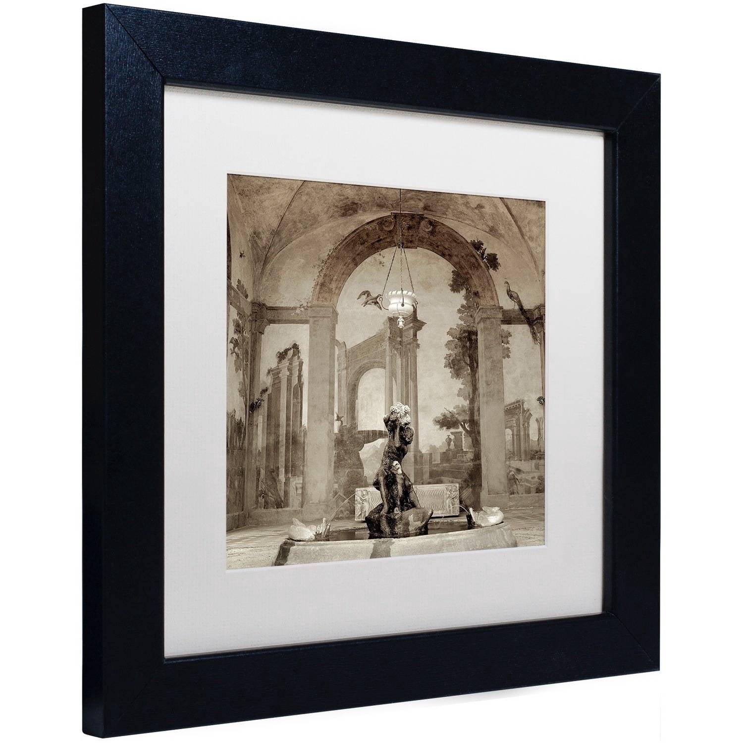 Trademark Fine Art "Lombardy Giardini I" Canvas Art by Alan Blaustein, White Matte, Black Frame
