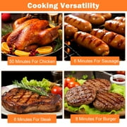 Segmart BBQ Charcoal Grill for Outdoor, 18 Inch Portable Kettle Charcoal Grill with Wheels, Barbecue Oven for Patio, Backyard, Camping, Black