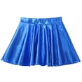 thumbnail image 5 of Niños Niñas brillante metálico acampanado plisado A-Line Mini Skater Skort trajes de baile gimnasia atlética falda de Scooter brillante, 5 of 5
