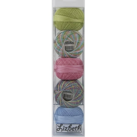 UPC: 0769826610038 | Handy Hands Lizbeth Specialty Pack Cordonnet Cotton Size 10-Floral Assortment 5/Pkg