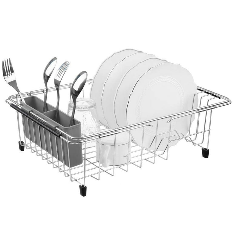 Adjustable Over-The-Sink Dish Drainer (with Cutlery Holder) – The