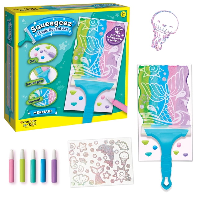 Kit de manualidades Creativity para niños Squeegeez Magic Reveal Mermaid