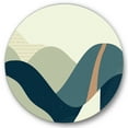 thumbnail image 2 of Designart - Abstract Geometric Landscape With Hills - Modern Metal Circle Wall Art, 2 of 5