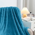 thumbnail image 6 of Djunllk Throw Blanket - Blue Microfiber Ultimate Cozy Soft Blanket, Breathable Fluffy Blanket All Season Use, 27.5" x 39.3", 6 of 6
